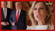 Rainha dos Países Baixos é vista 'imitando' Trump durante encontro da Otan