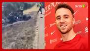 Vídeo mostra destruição do carro do atacante Diogo Jota após acidente